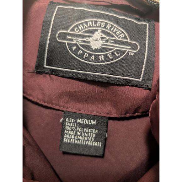 Mississippi State Bulldogs Hooded Jacket Maroon Windbreaker Pullover Men's M - Picture 2 of 9